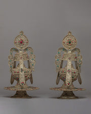 Pair of Tibetan Tsebum Long Life Vases&nbsp;