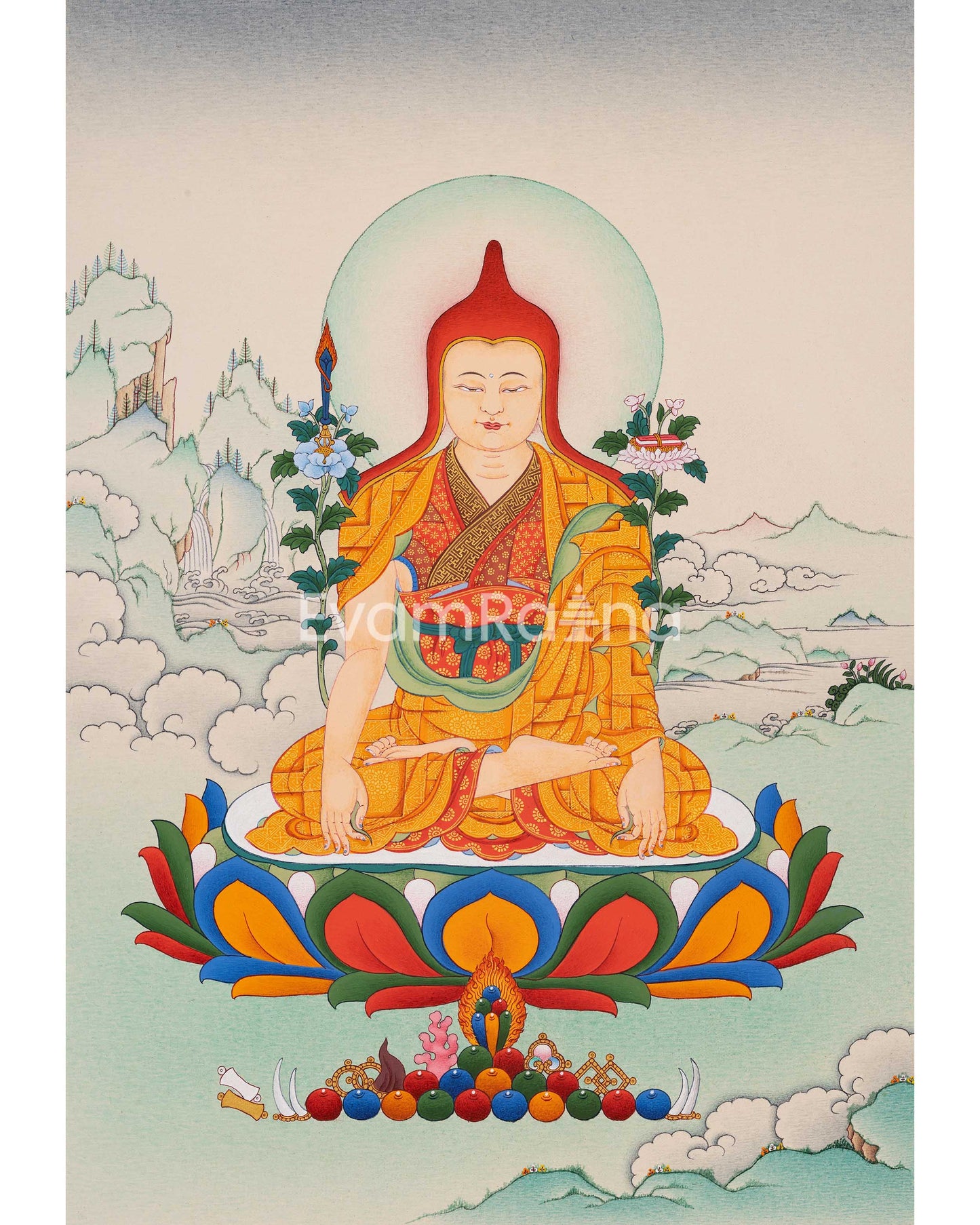 Handmade Longchenpa Thangka