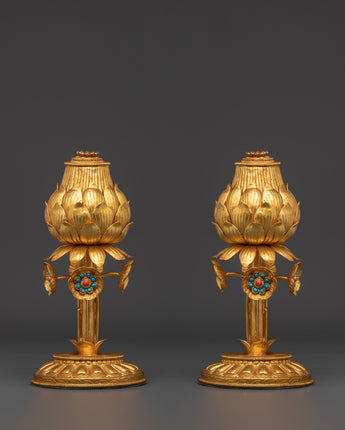 gold-glided-lotus-vase-set