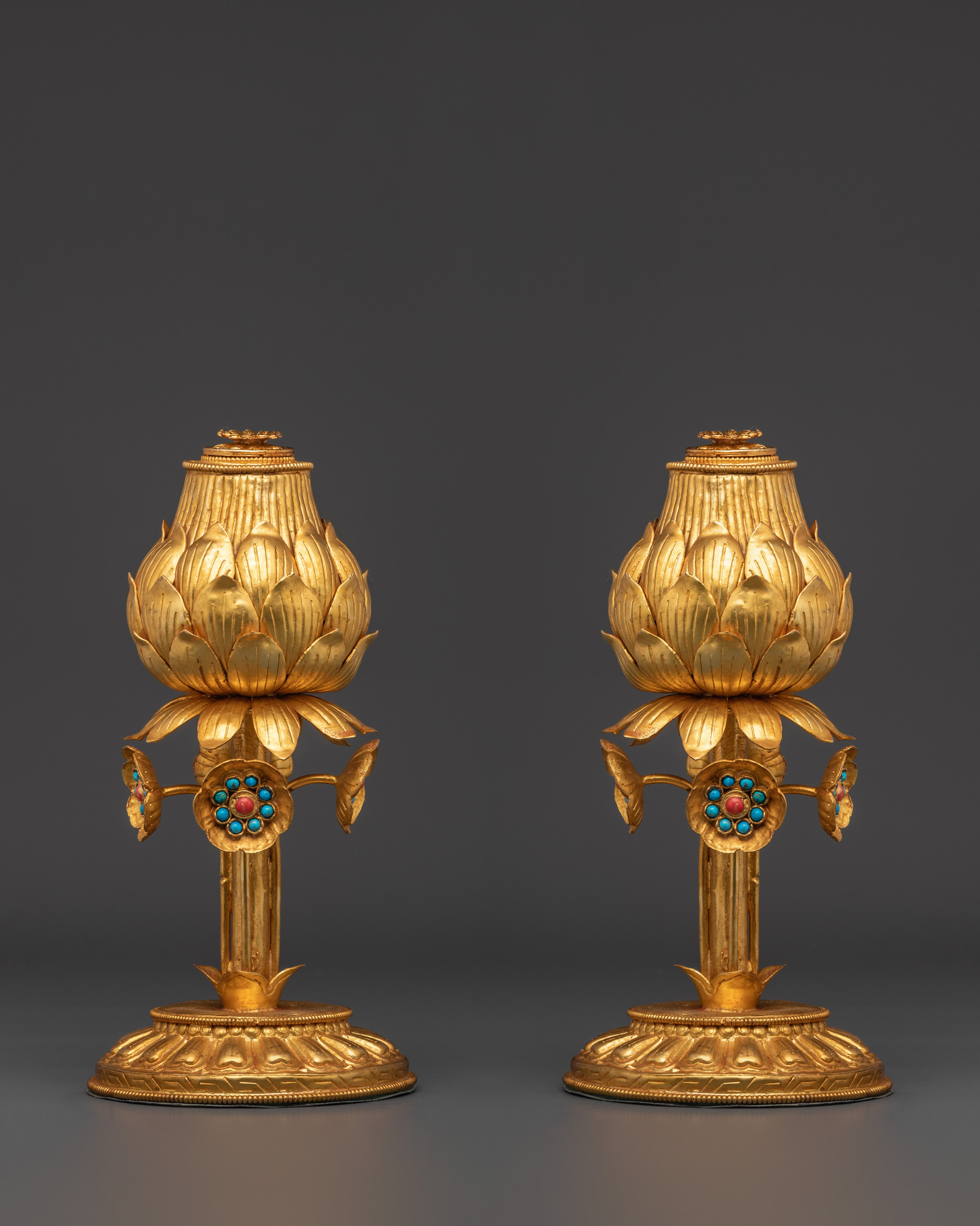 gold-glided-lotus-vase-set
