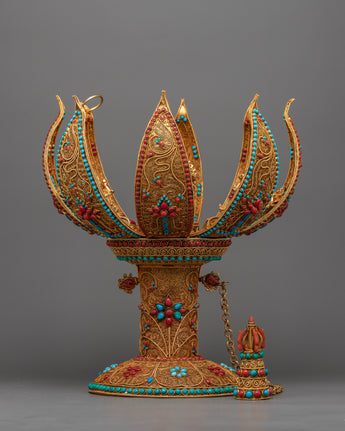 Deity Copper Mandala Lotus Flower