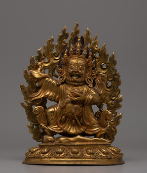 Wrathful Deity Bernagchen Mahakala Statue