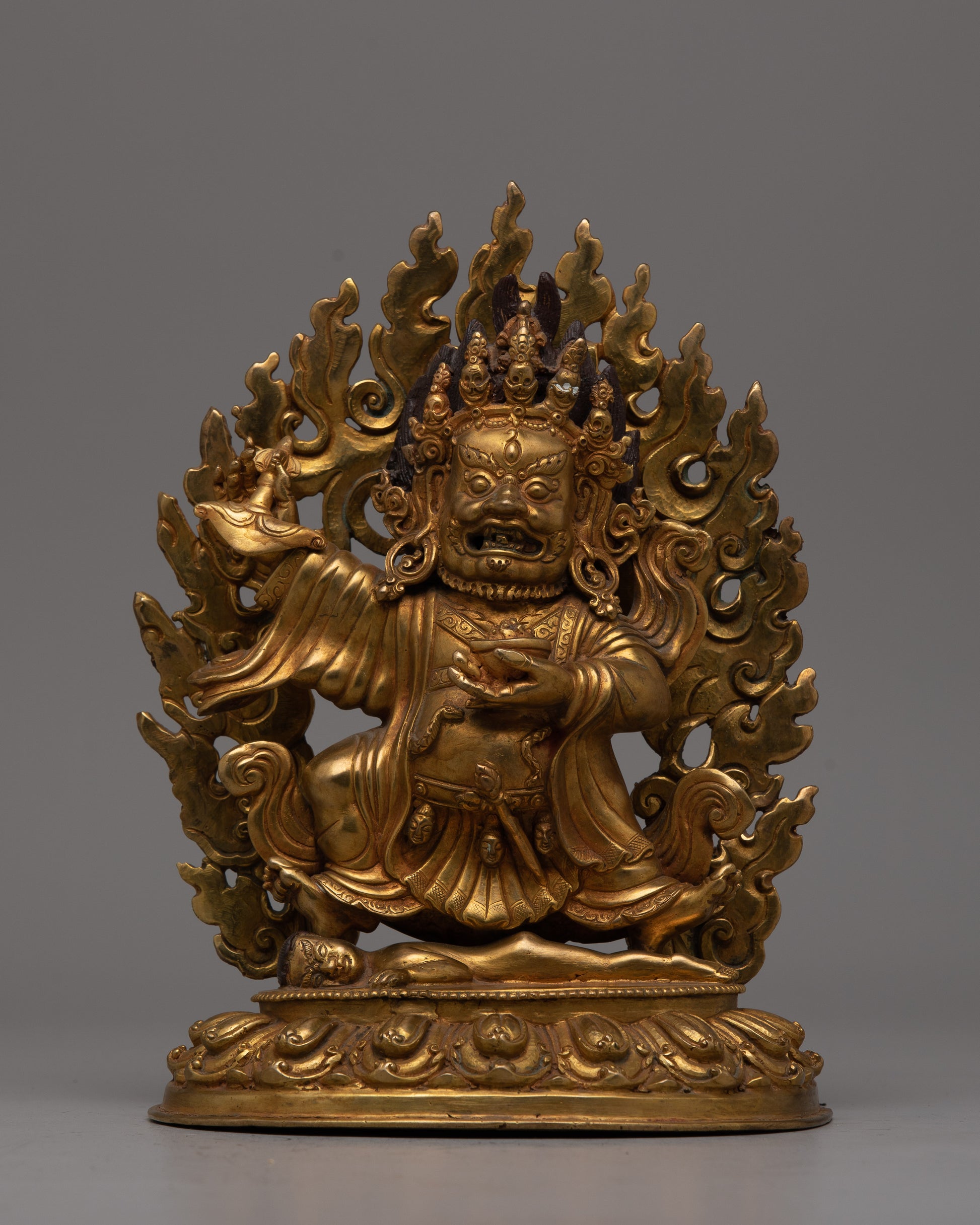 Wrathful Deity Bernagchen Mahakala Statue