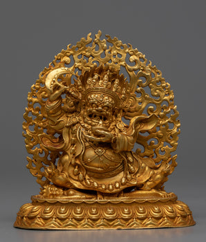 Copper Bernagchen Mahakala Statue