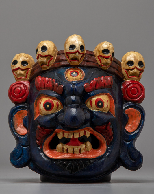 Mahakala Wood Carved Mask