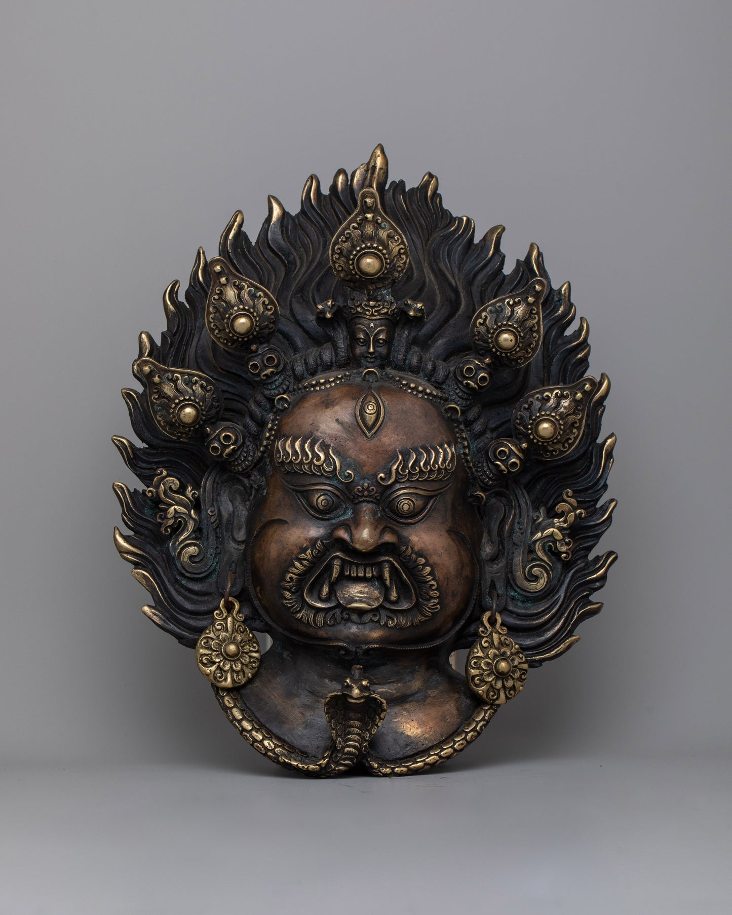 Wrathful Deity Mahakala Face Statue