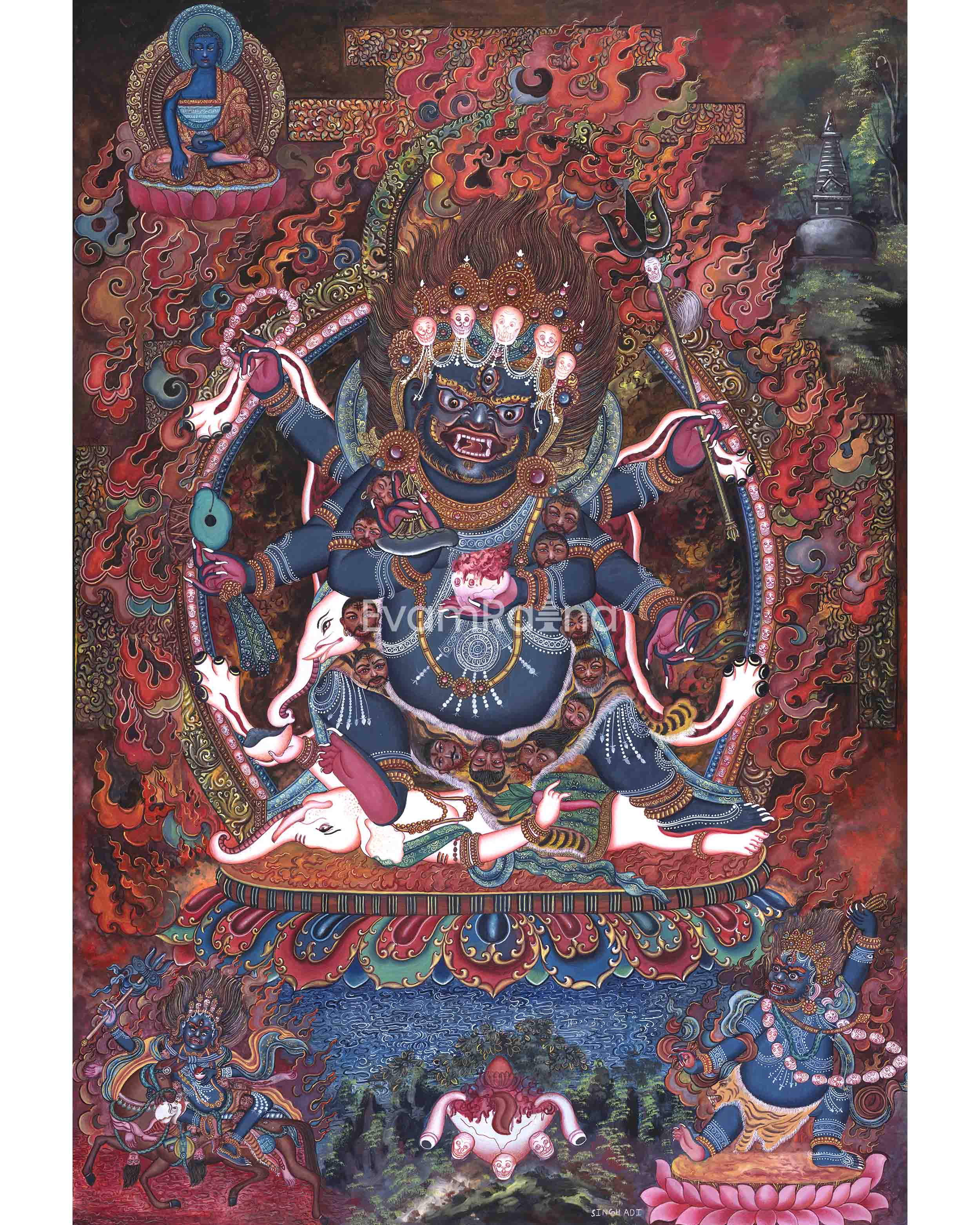 Mahakala Thangka Print
