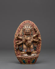 Handcrafted Mahakala Sculpture | Tibetan Protector Deity
