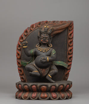 Two Armed Standing Mahakala Statue