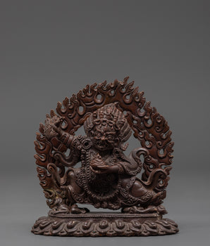 Tibetan Mahakala Bernakchen Protector Deity Statue