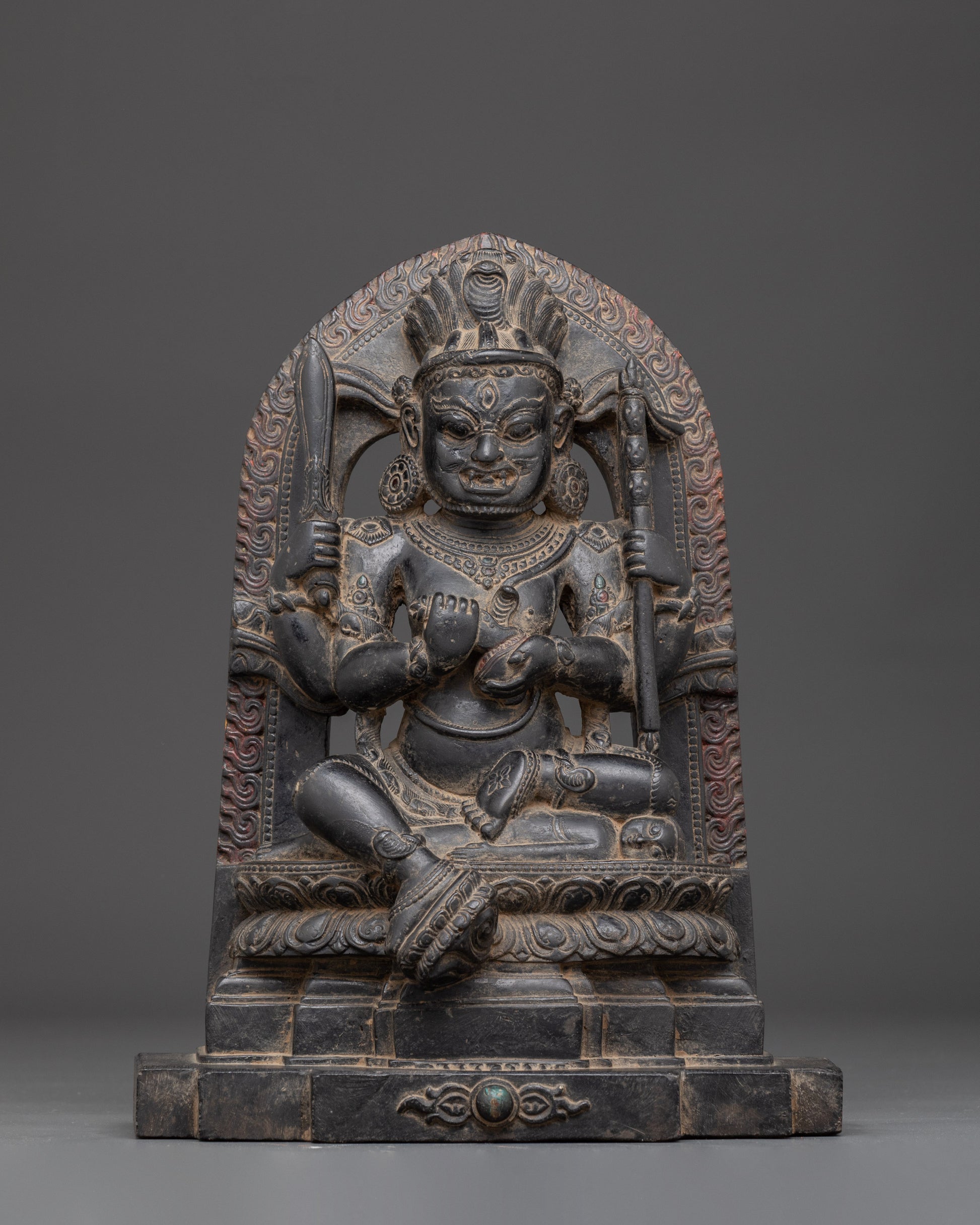 Sacred Four-Armed Mahakala Statue