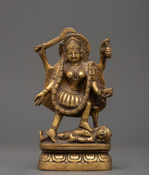 Mahakali Goddess Brass Statue | Protective Divine Energy Figurine