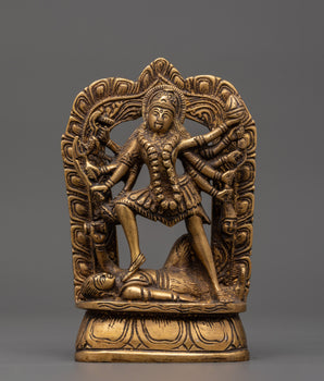 Mahakali brass statue 