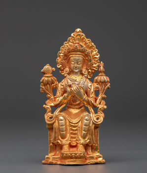 Handcrafted Maitreya Buddha deity sculpture