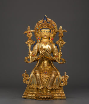 maitreya-buddha-gold-plated-copper-statue