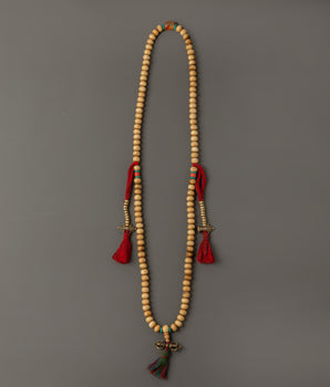 Tibetan Mala Beads with Bronze Vajra