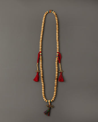 Tibetan Mala Beads with Bronze Vajra
