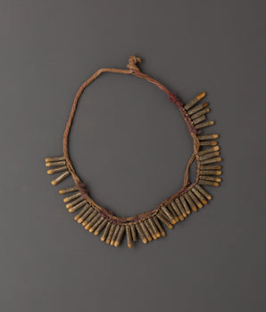 White Metal Mala Necklace | 25cm Length Prayer Beads