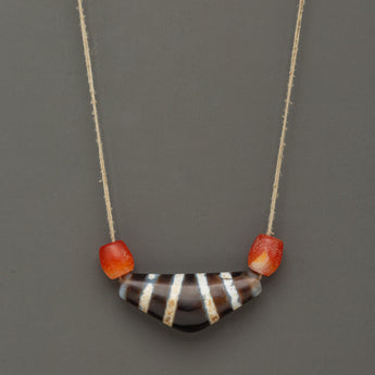 Coral Stone Mala Necklace