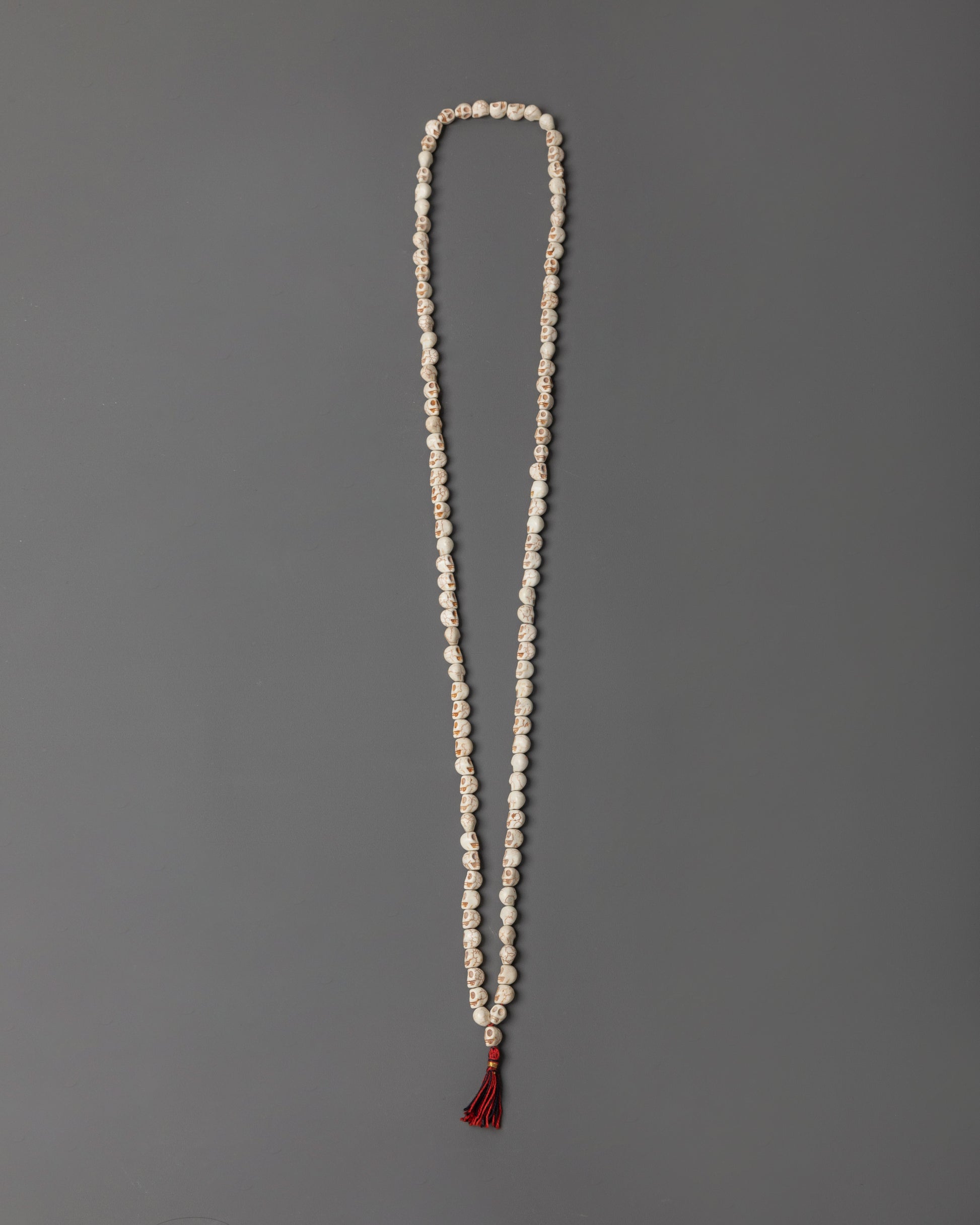 Buddhist Meditation Mala With Skull Design