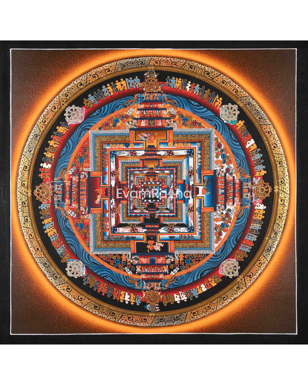 Kalachakra Mandala Thangka For Spiritual Enlightenment