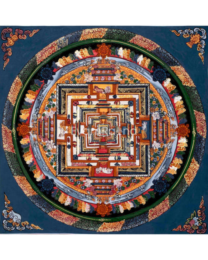 Kalachakra Mandala Thangka For Wall Hanging | Yoga Meditation Canvas Art