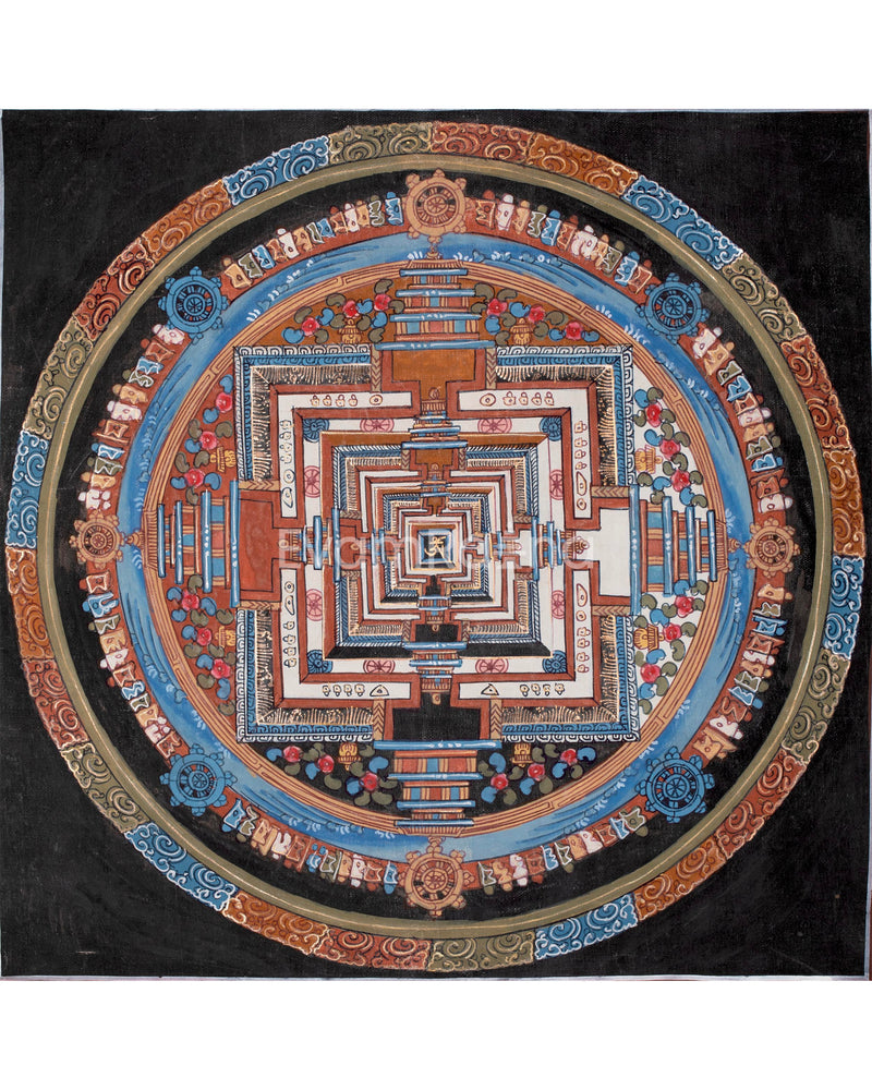 Kalachakra Mandala Thangka Painting | Thanka Gold leaf Painting