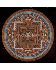 Vintage Buddha Mandala with Mantra