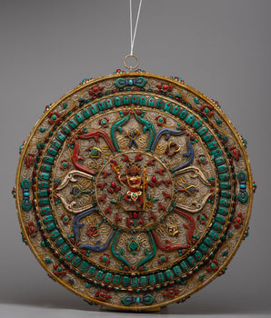 Buddhist Copper Mandala Wall Hanging&nbsp;