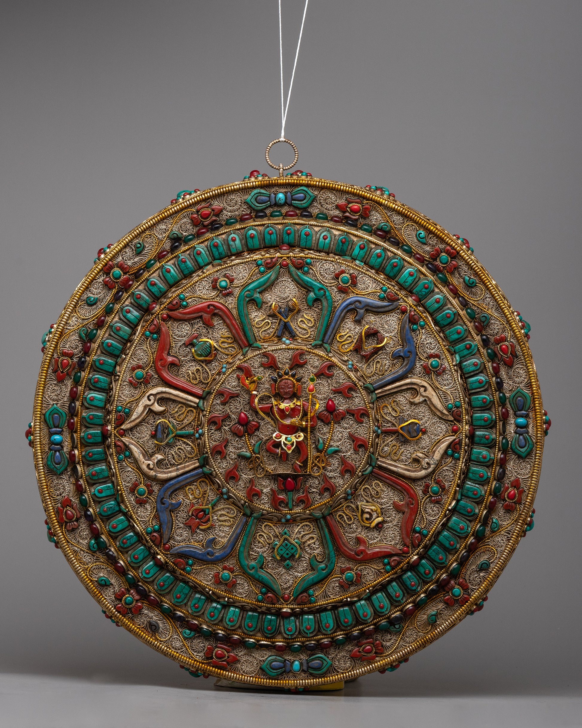 Buddhist Copper Mandala Wall Hanging&nbsp;