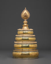 Handcrafted Brass Mandala Offering Set | Buddhist Ritual Decor