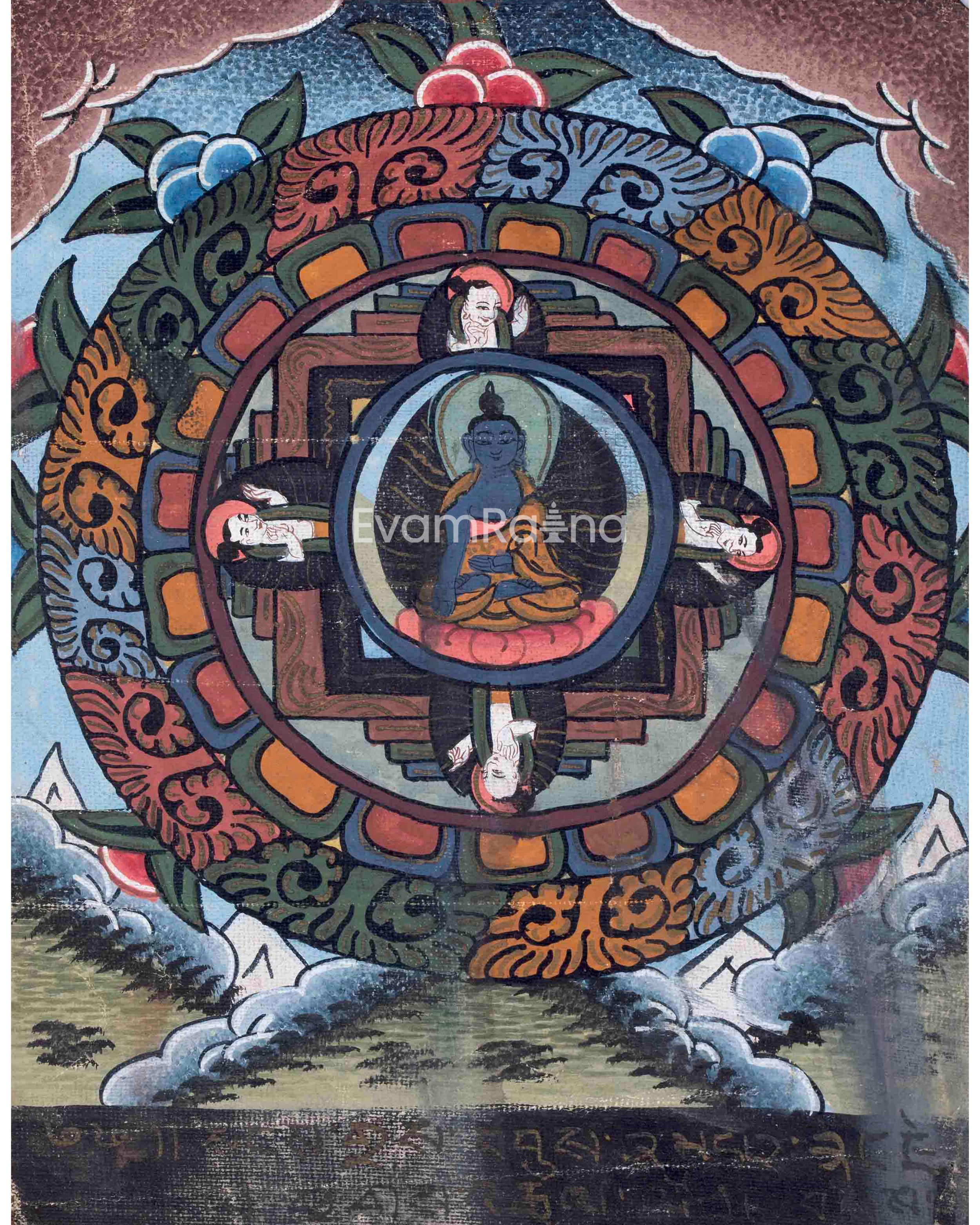 Vintage Buddha Mandala