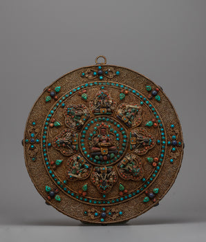 Round Deity Copper Wall Hanging