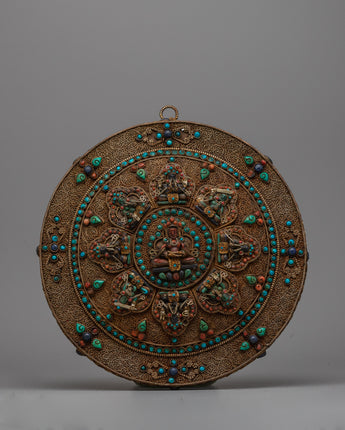 Round Deity Copper Wall Hanging