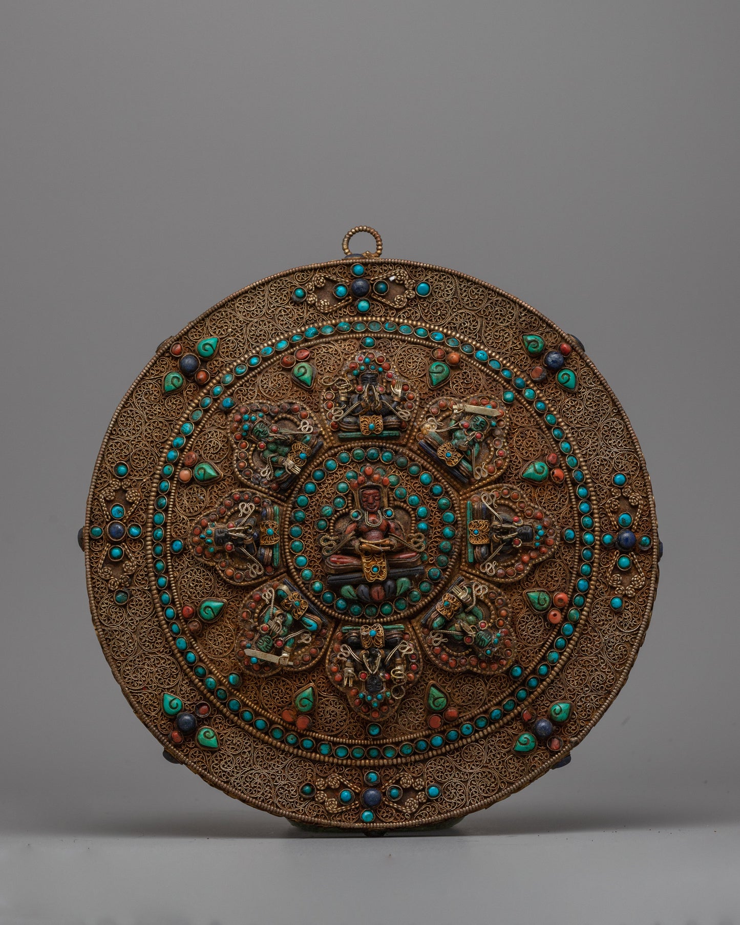 Round Deity Copper Wall Hanging