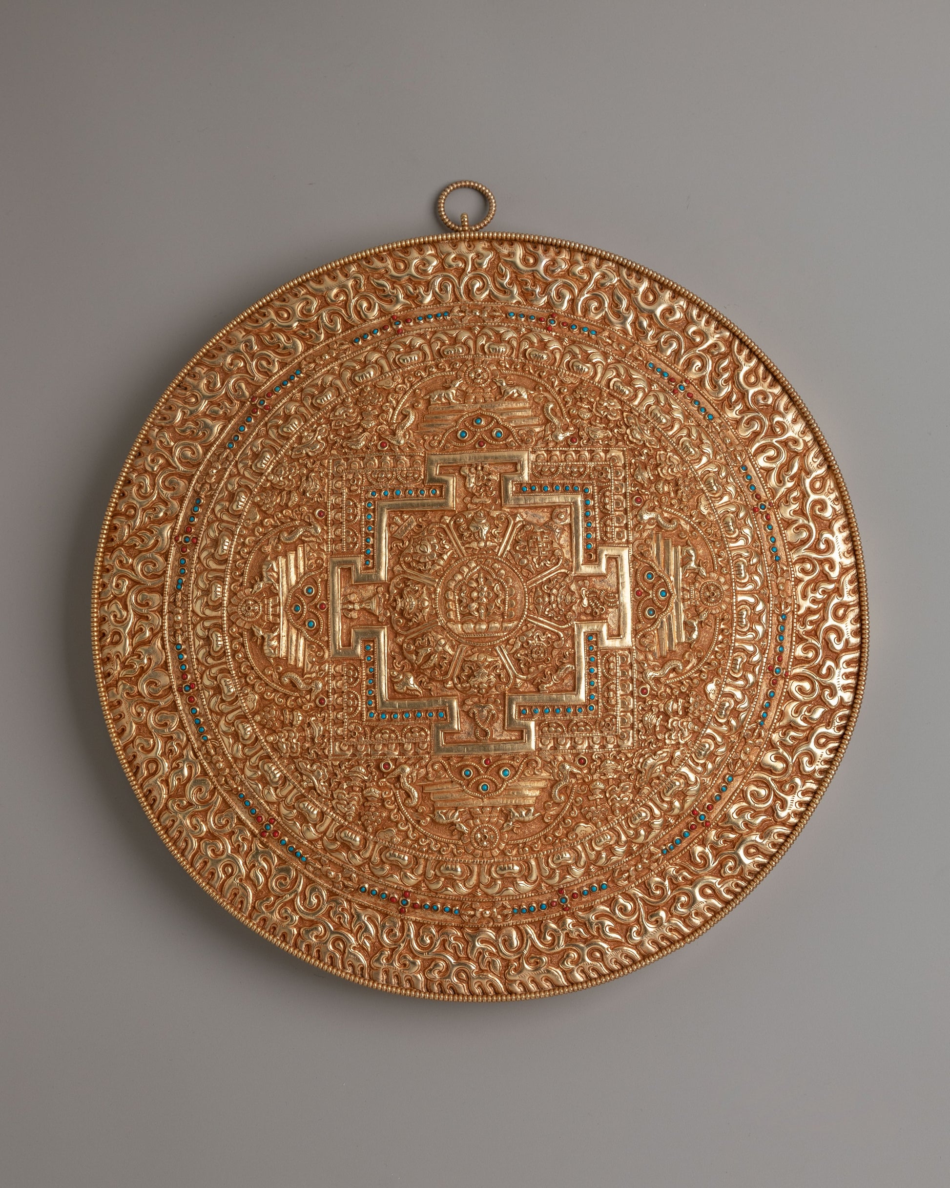 Copper Mandala Wall Hanging for Decor