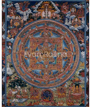 Rare Hand-painted Queen Maya Devi Mandala: