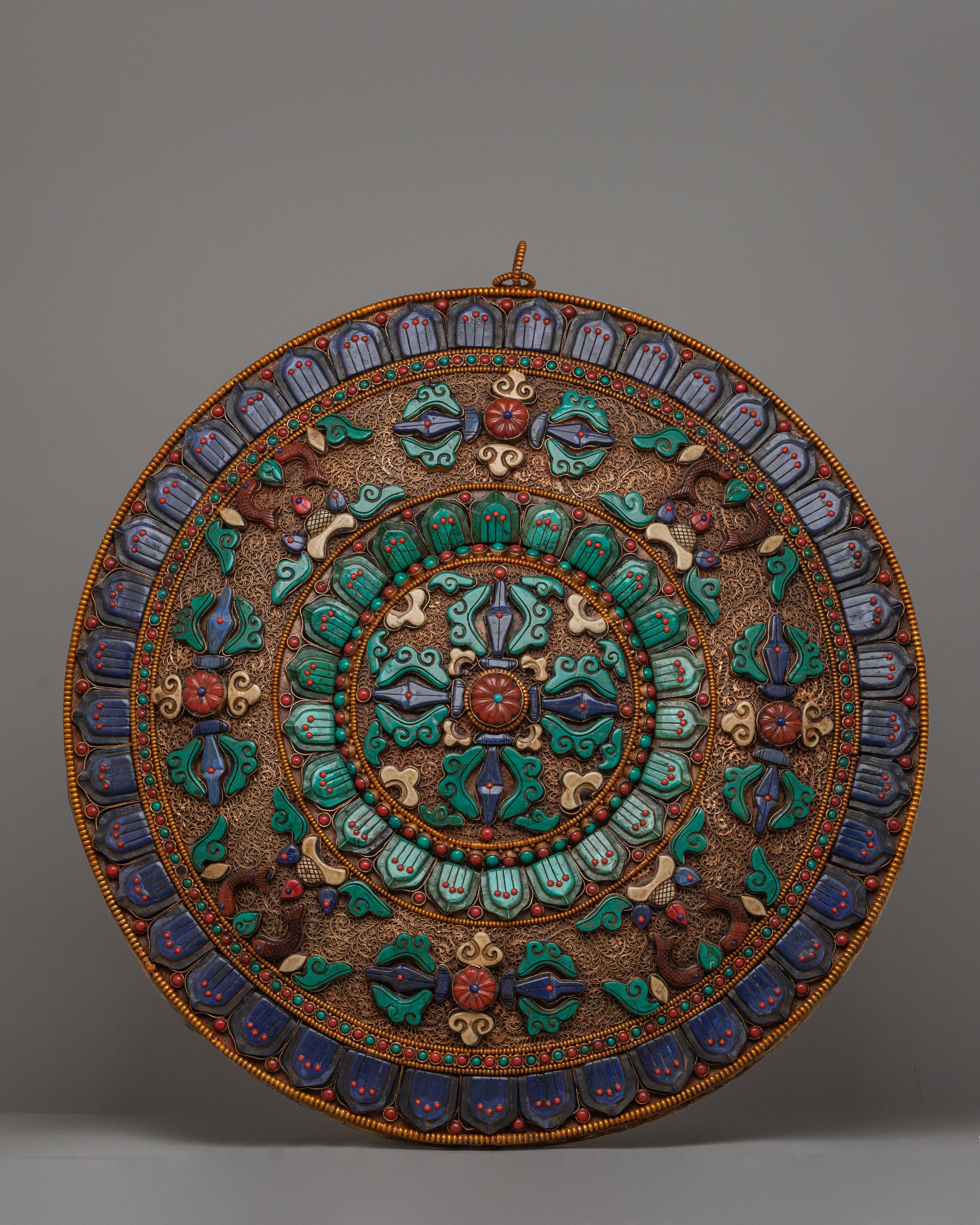 Vishwa Vajra Copper Mandala Wall Art