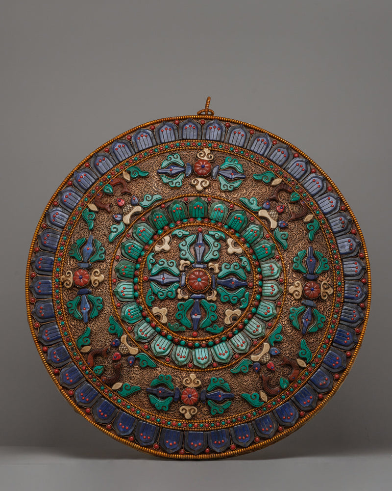 Vishwa Vajra Copper Mandala Wall Art