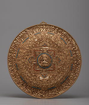 Green Tara Copper Mandala Art