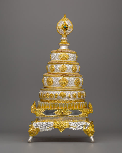 Mandala Tibetan Set | Gold & Silver Plated Copper Offering