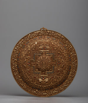 Round Copper Mandala Wall Hanging