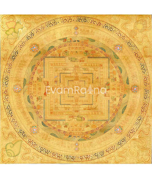 High Quality Full 24K Gold Style Big Kalachakra Mandala