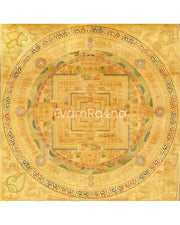 High Quality Full 24K Gold Style Big Kalachakra Mandala