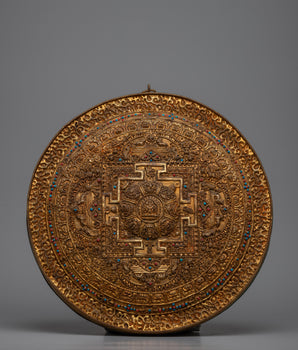 Round Copper Mandala Wall Decor