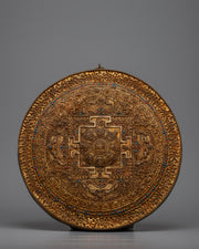 Round Copper Mandala Wall Decor