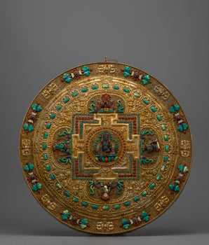 Mandala Wall Hanging Metal Thangka