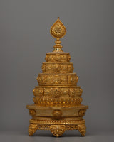 Gold-plated stupa With a Copper Body