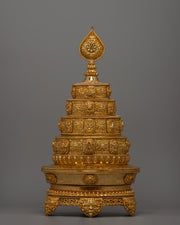 Gold-plated stupa With a Copper Body