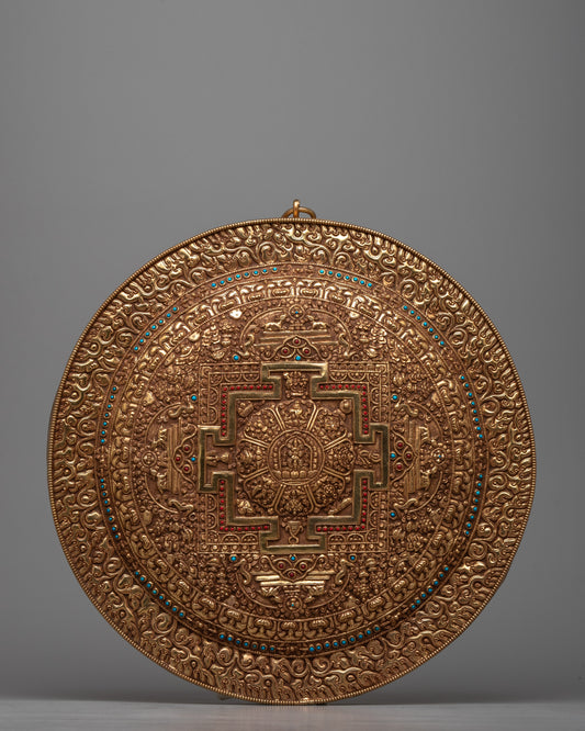 Auspicious Mandala Copper Wall Hanging